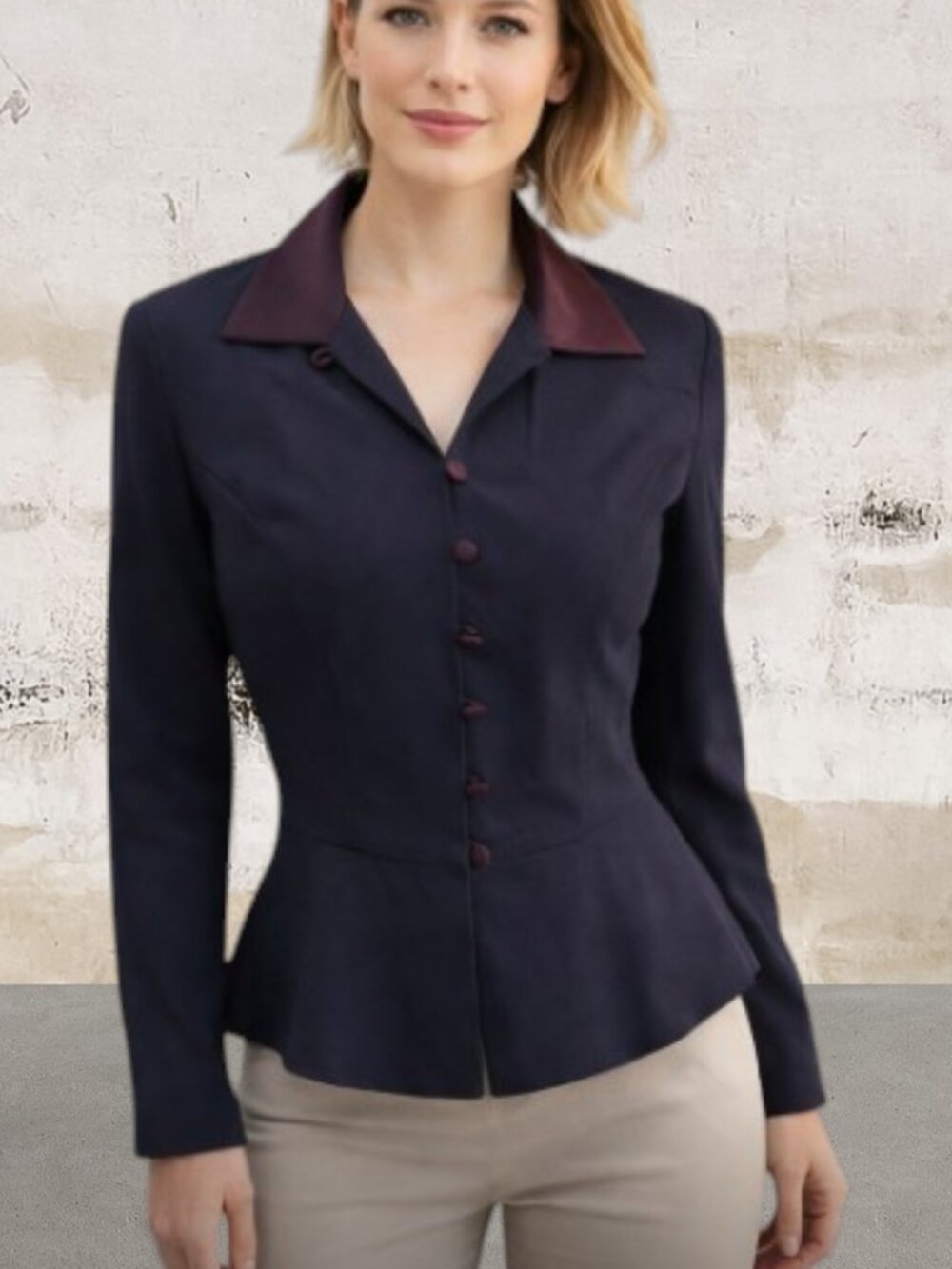 Petite Sophisticate Women's Black with Purple Details Size 8